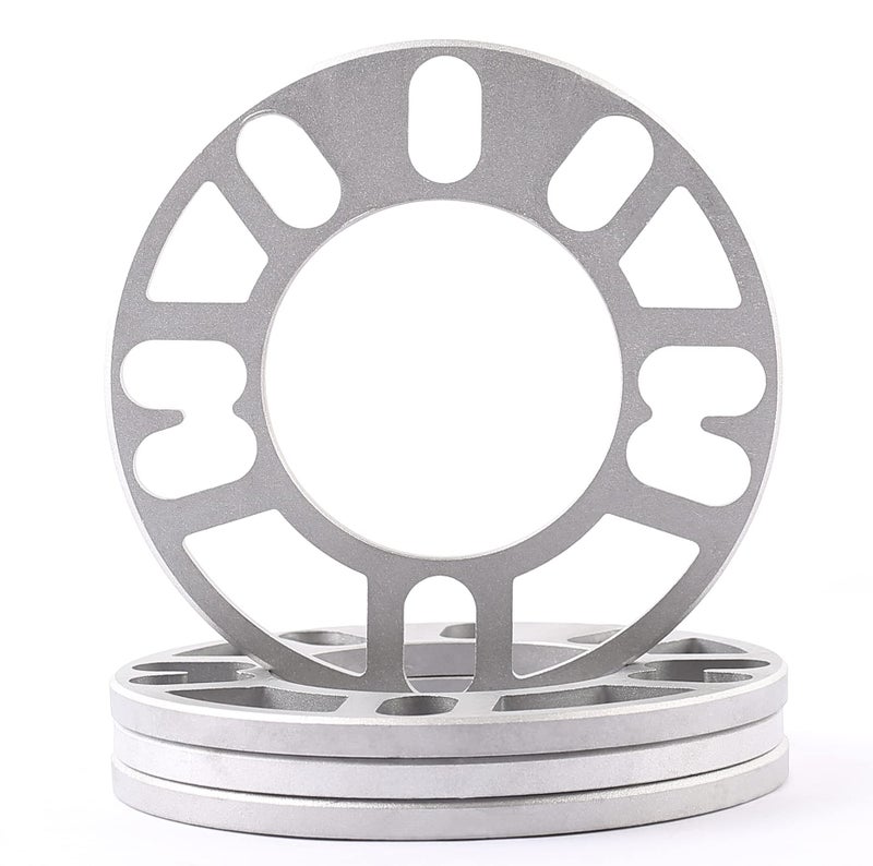 ZHTEAPR 4pc Universal Wheel Spacers Adapters for Most 4Lug 5Lug Vehicle PCD 4x98 4x100 4x108 4x110 4x112 4x114.3 4x120 4x4.5 5x100 5x110 5x108 5x112 5x114.3 5x120 5x4.5 (8mm Thick) - Image 1